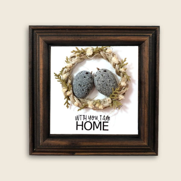 Cuadro – Arte con Piedras de Mar – With you I’m Home